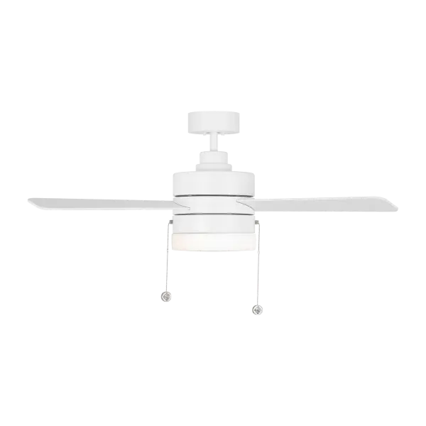 Syrus 44" LED Ceiling Fan with Light Kit in Matte White - Image 2