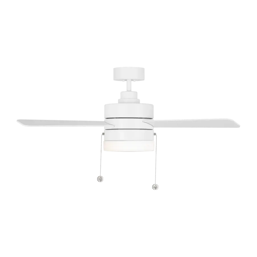 Syrus 44" LED Ceiling Fan with Light Kit in Matte White - Image 2