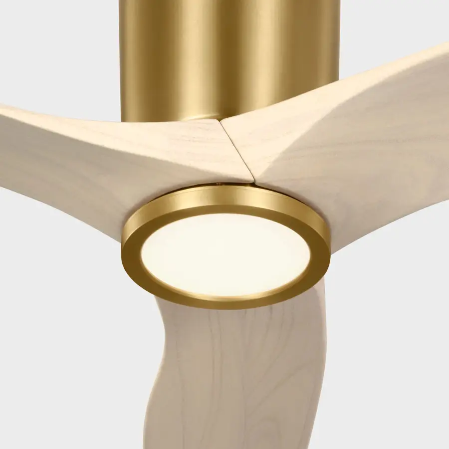 Seyra Smart 44" Hugger LED Ceiling Fan in Burnished Brass - Image 4