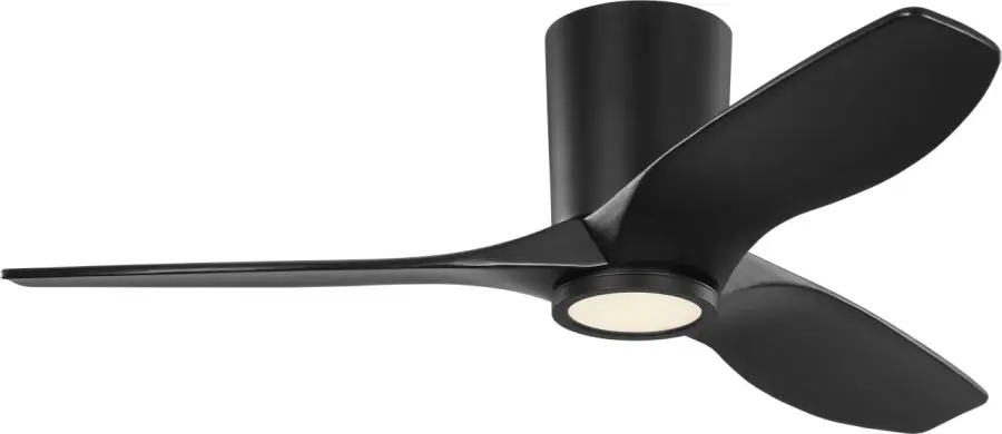Seyra Smart 44" Hugger LED Ceiling Fan in Midnight Black - Image 1