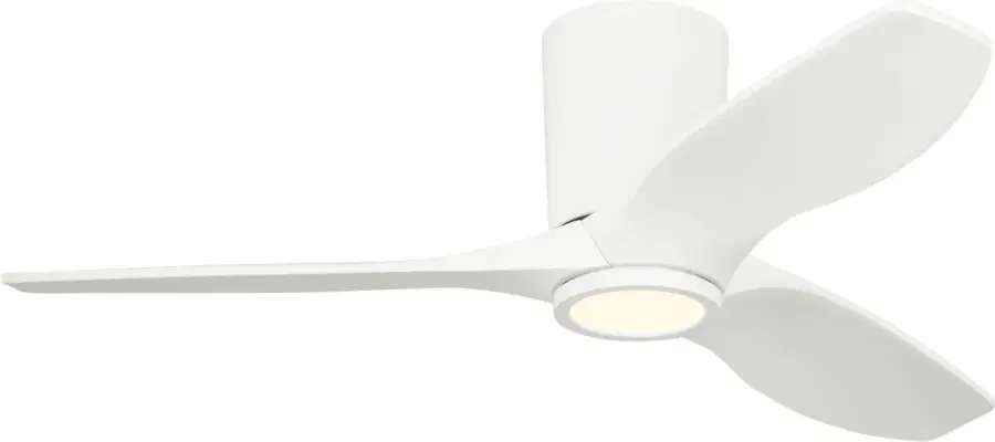 Seyra Smart 44" Hugger LED Ceiling Fan in Matte White - Image 1