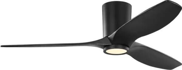 The Seyra 52" Hugger Fan by Marie Flanigan combines clean modern lines with smart functionality, perfect for rooms with lower ceilings. Its three-blade design and integrated LED light deliver both style and performance.