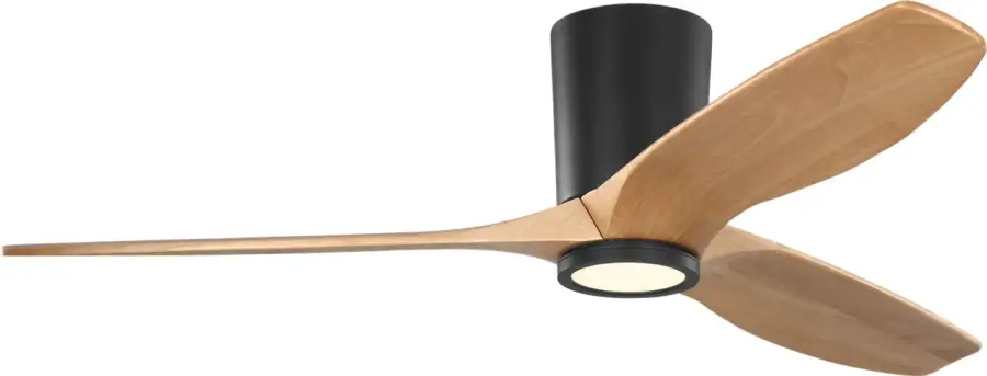 Seyra Smart 52" Hugger LED Ceiling Fan in Midnight Black - Image 1