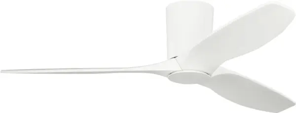 Marie Flanigan's Seyra combines clean modern lines with smart functionality in a low-profile hugger design. The 52" three-blade fan with integrated LED light delivers performance and sophistication for spaces with standard ceiling heights. - alternate view
