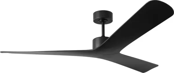 Peter Bristol's Tri Plank redefines ceiling fan design with three continuous planar blades extending from a central body. This 57" smart fan combines sculptural geometry with modern airflow technology in a commanding matte black finish.