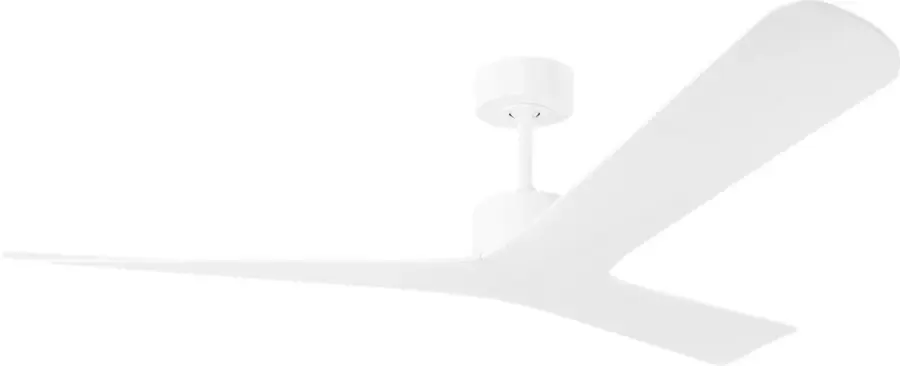 Tri Plank Smart 57" Ceiling Fan in Matte White - Image 1