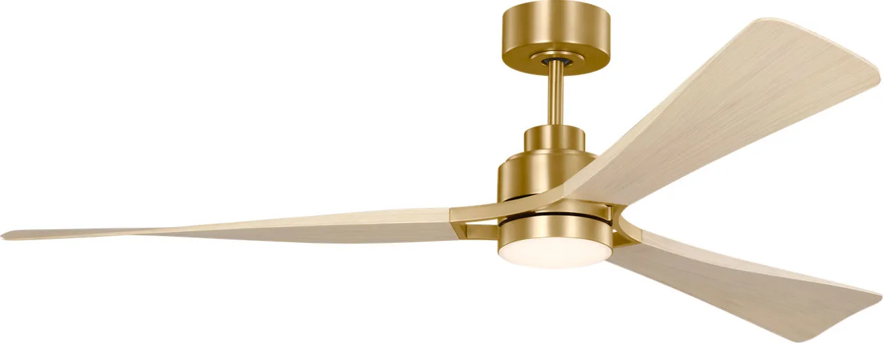 Trillium Smart 60" LED Ceiling Fan in Burnished Brass