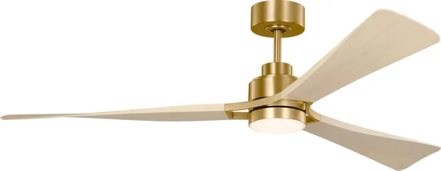 Trillium Smart 60" LED Ceiling Fan in Burnished Brass - Image 1