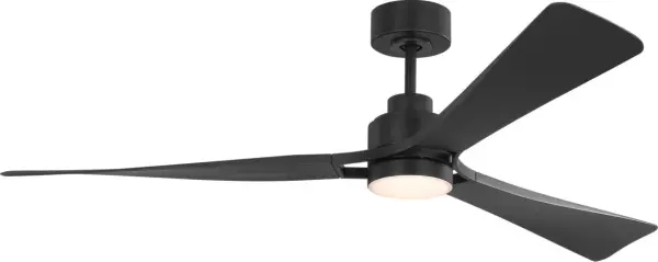 The Trillium Smart 60" combines modern technology with timeless design. Its aviation-inspired styling and integrated LED lighting deliver both function and sophistication for spacious rooms.