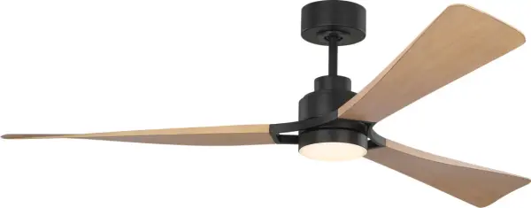 The Trillium Smart 60" combines contemporary technology with timeless design. Aviation-inspired styling meets natural honey wood blades, creating a sophisticated focal point that delivers both cooling comfort and visual appeal.