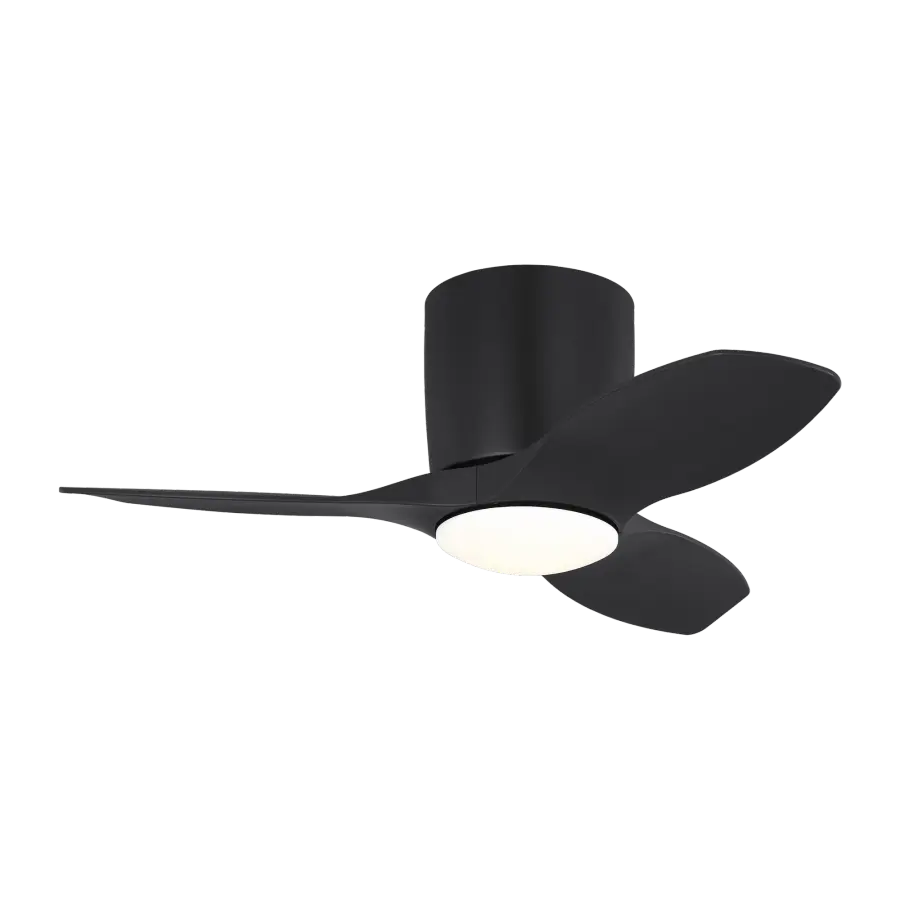 Titus 32" Hugger LED Ceiling Fan in Midnight Black - Image 1