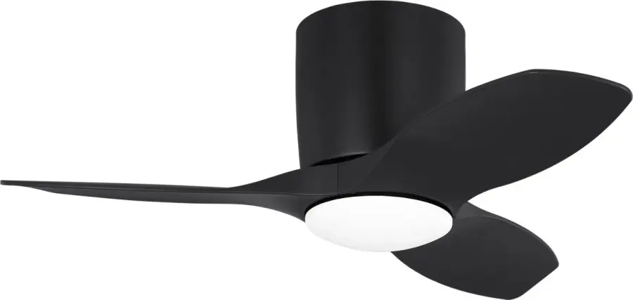 Titus 32" Hugger LED Ceiling Fan in Midnight Black - Image 2