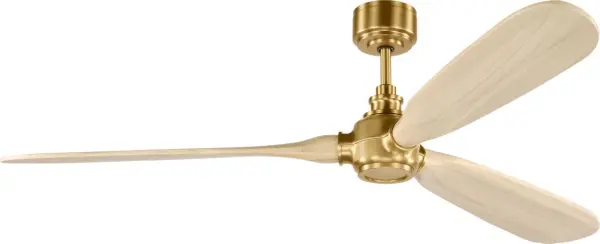 The Valiant Smart Ceiling Fan combines aviation-inspired design with contemporary convenience. Hand-shaped wooden blades and a sleek metal housing create a sculptural statement piece, while smart app control and damp-rating deliver modern functionality for indoor and outdoor spaces.