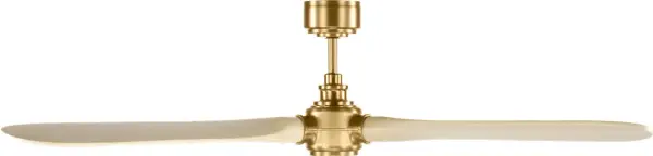 The Valiant Smart Ceiling Fan combines aviation-inspired design with contemporary convenience. Hand-shaped wooden blades and a sleek metal housing create a sculptural statement piece, while smart app control and damp-rating deliver modern functionality for indoor and outdoor spaces. - alternate view