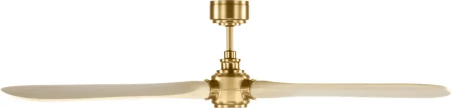 Valiant Smart 60" Ceiling Fan in Burnished Brass with Washed White Oak Blades - Image 2