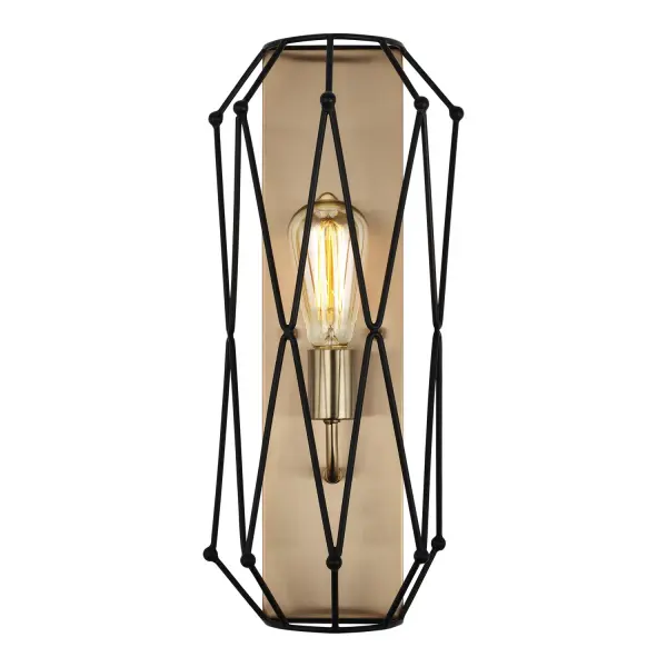 Zarra One Light Wall Sconce in Satin Brass