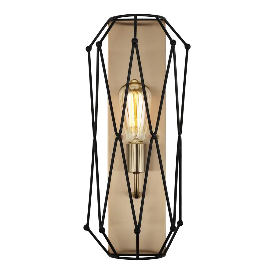 Zarra One Light Wall Sconce in Satin Brass