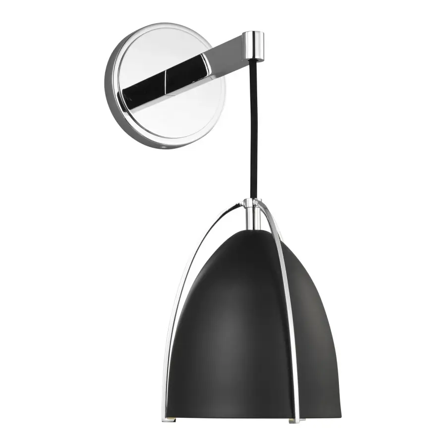 Norman One Light Wall Sconce in Chrome