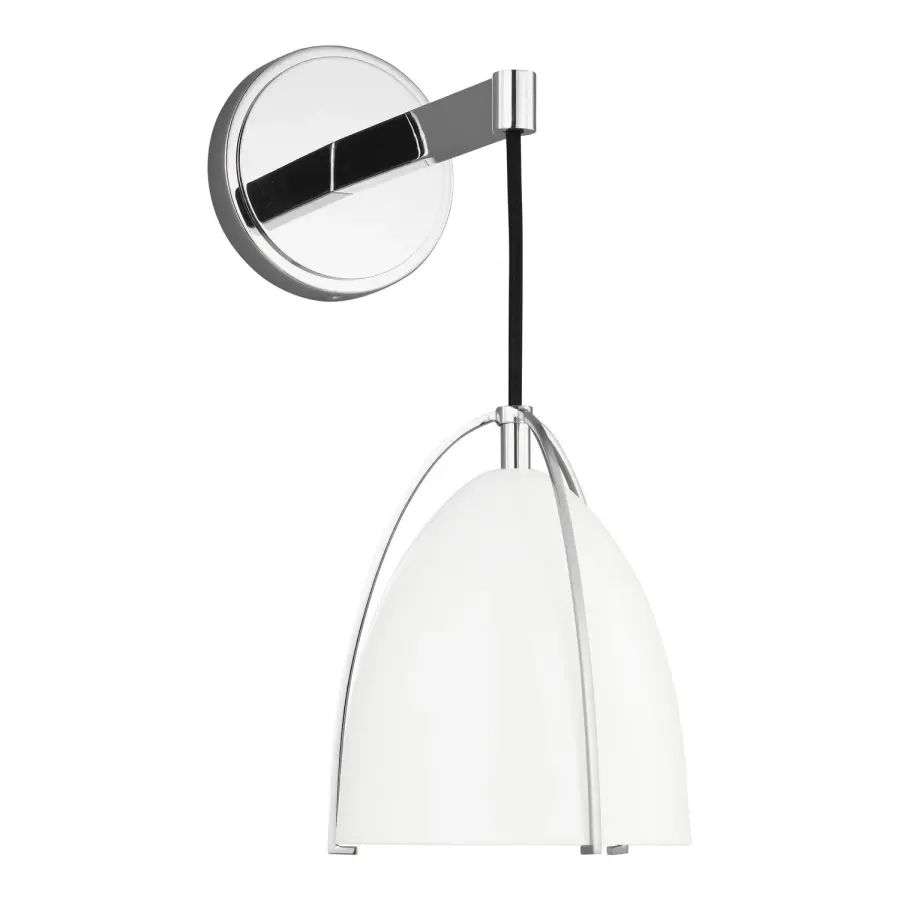 Norman One Light Wall Sconce in Chrome