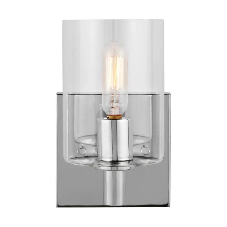 Fullton One Light Bath Vanity in Chrome