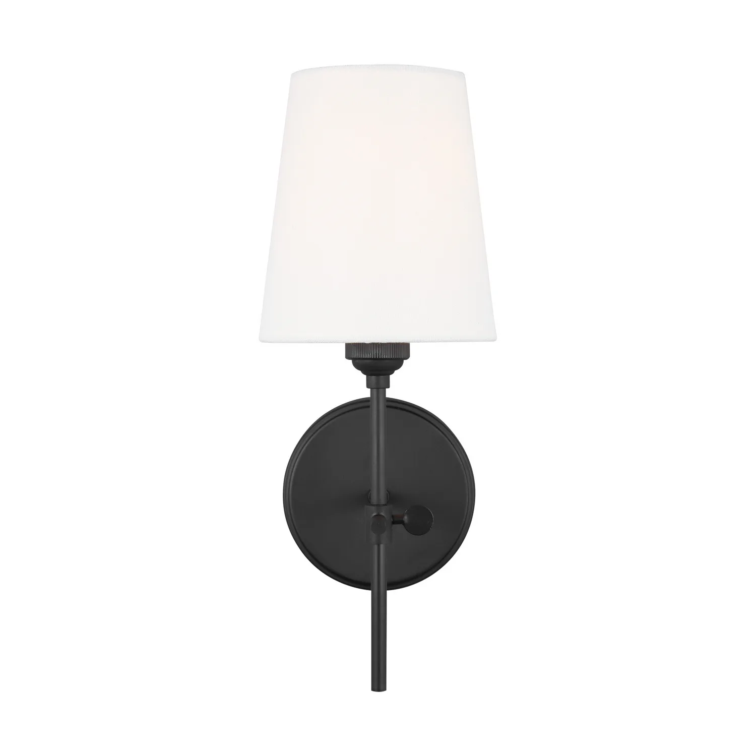 Baker One Light Wall Sconce in Midnight Black