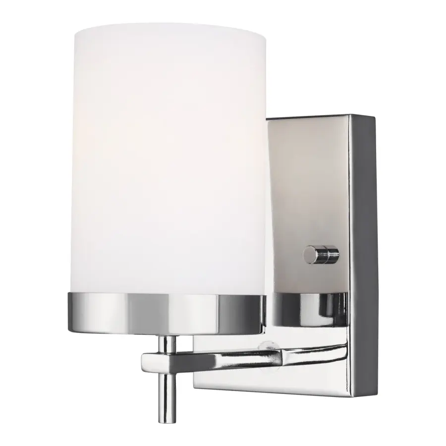 Zire One Light Wall Sconce in Chrome
