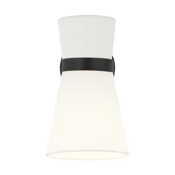 Clark One Light Wall Sconce in Midnight Black