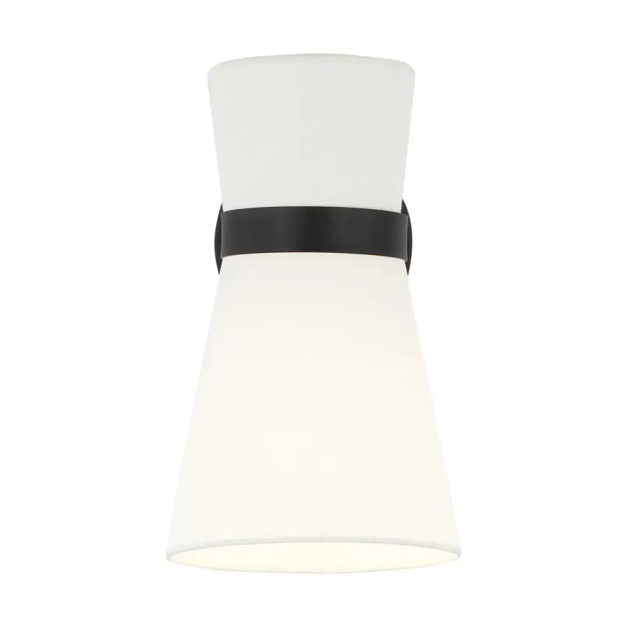 Clark One Light Wall Sconce in Midnight Black