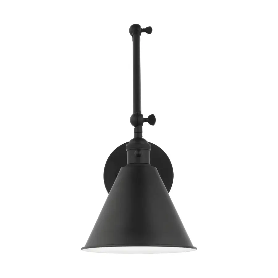 Salem One Light Wall Sconce in Midnight Black
