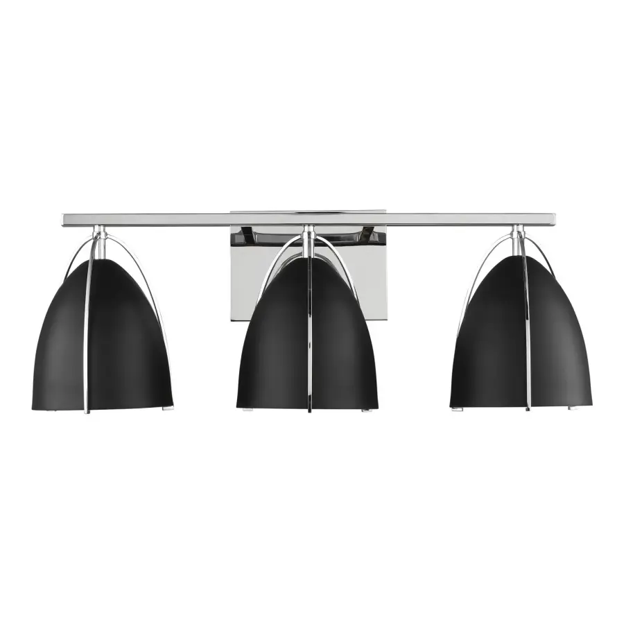 Norman 3-Light Vanity Fixture in Chrome