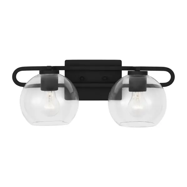 Codyn Two Light Bath Vanity in Midnight Black