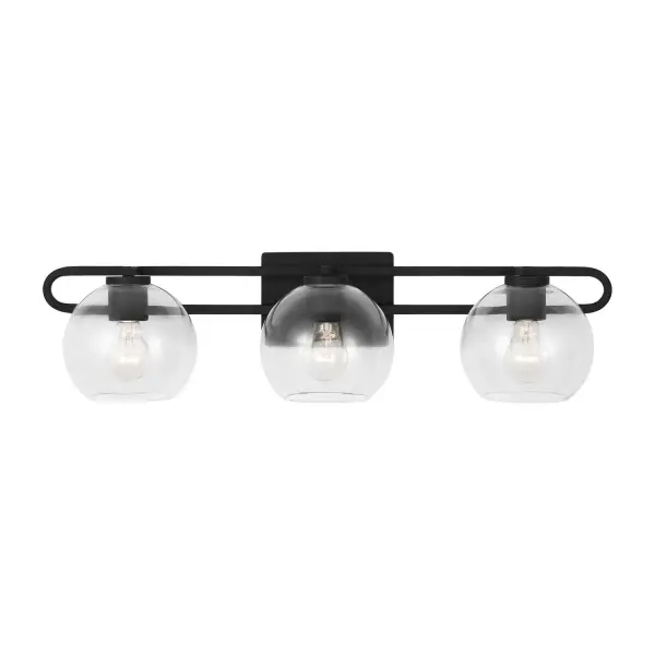 Codyn Three Light Bath Vanity in Midnight Black