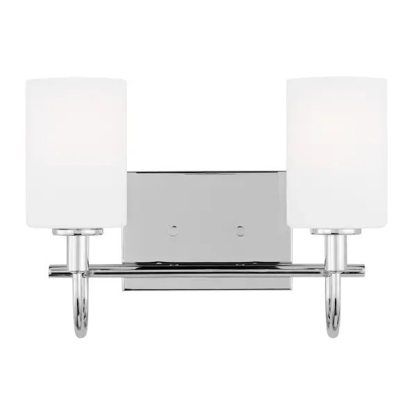 Oak Moore Two Light Bath Vanity in Chrome