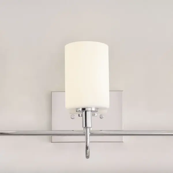 Sleek Chrome Bath Sconce with Classic Three-Light Design - Image 11