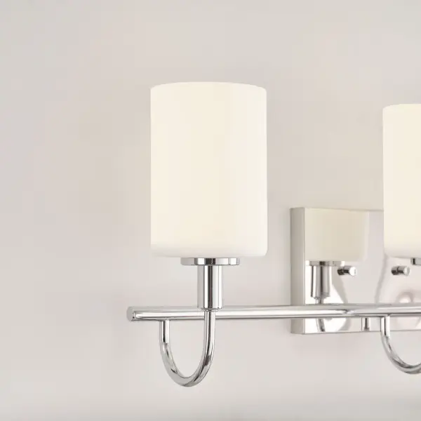 Sleek Chrome Bath Sconce with Classic Three-Light Design - Image 12