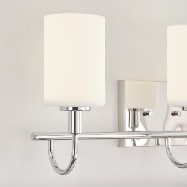 Sleek Chrome Bath Sconce with Classic Three-Light Design - Image 5