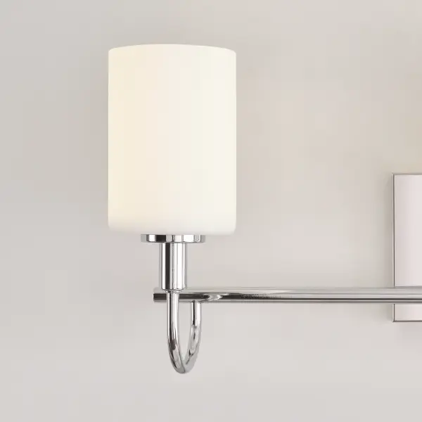 Sleek Chrome Bath Sconce with Classic Three-Light Design - Image 7