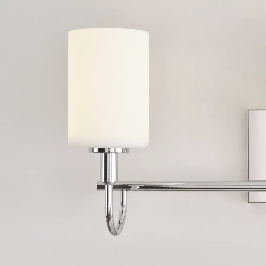 Sleek Chrome Bath Sconce with Classic Three-Light Design - Image 7
