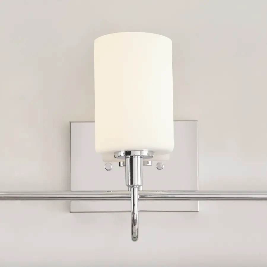 Sleek Chrome Bath Sconce with Classic Three-Light Design - Image 9