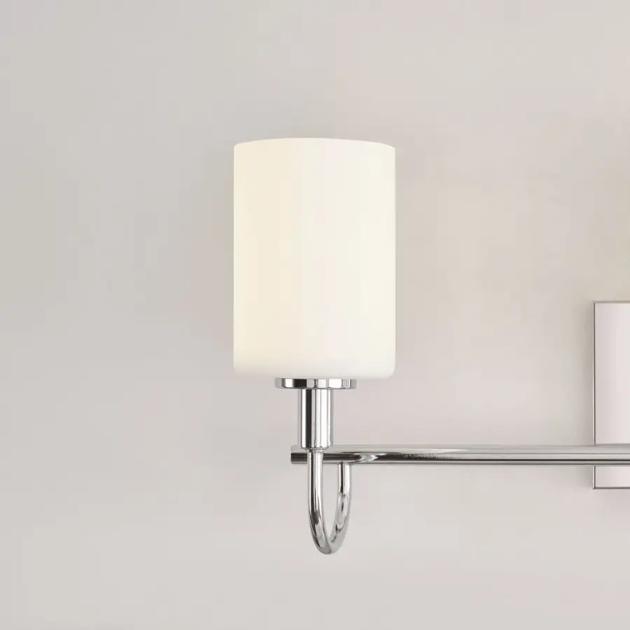 Sleek Chrome Bath Sconce with Classic Three-Light Design - Image 10