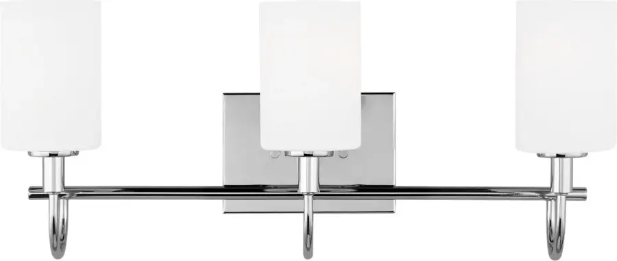 Sleek Chrome Bath Sconce with Classic Three-Light Design - Image 4