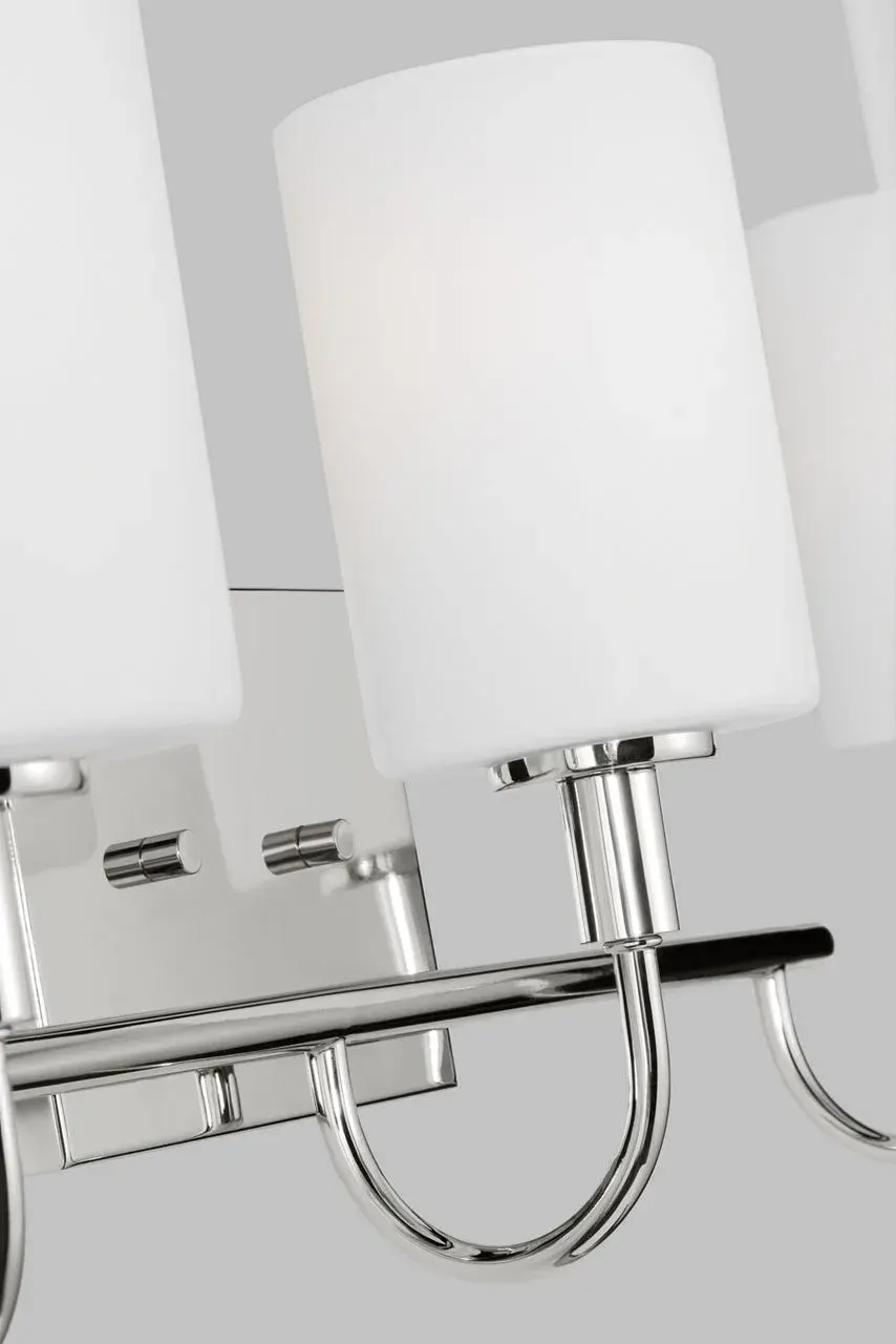 Sleek Chrome Bath Sconce with Classic Three-Light Design - Image 6