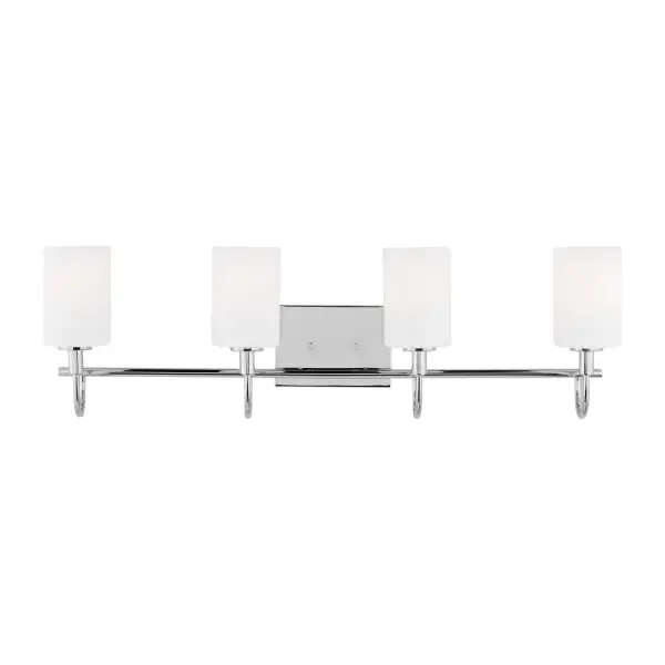 Oak Moore Four Light Bath Vanity in Chrome