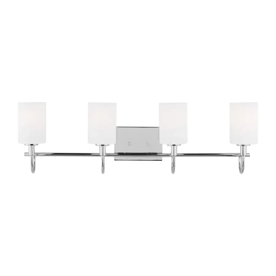 Oak Moore Four Light Bath Vanity in Chrome
