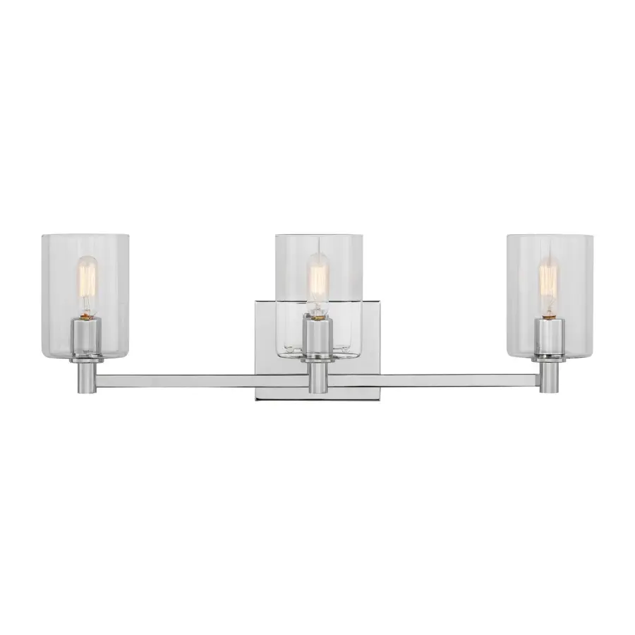 Fullton 3-Light LED Bath Wall Sconce in Chrome