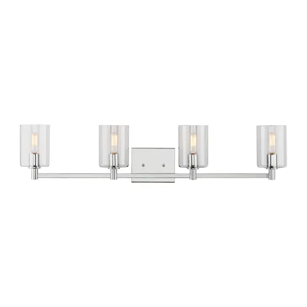 Fullton 4-Light LED Bath Wall Sconce in Chrome