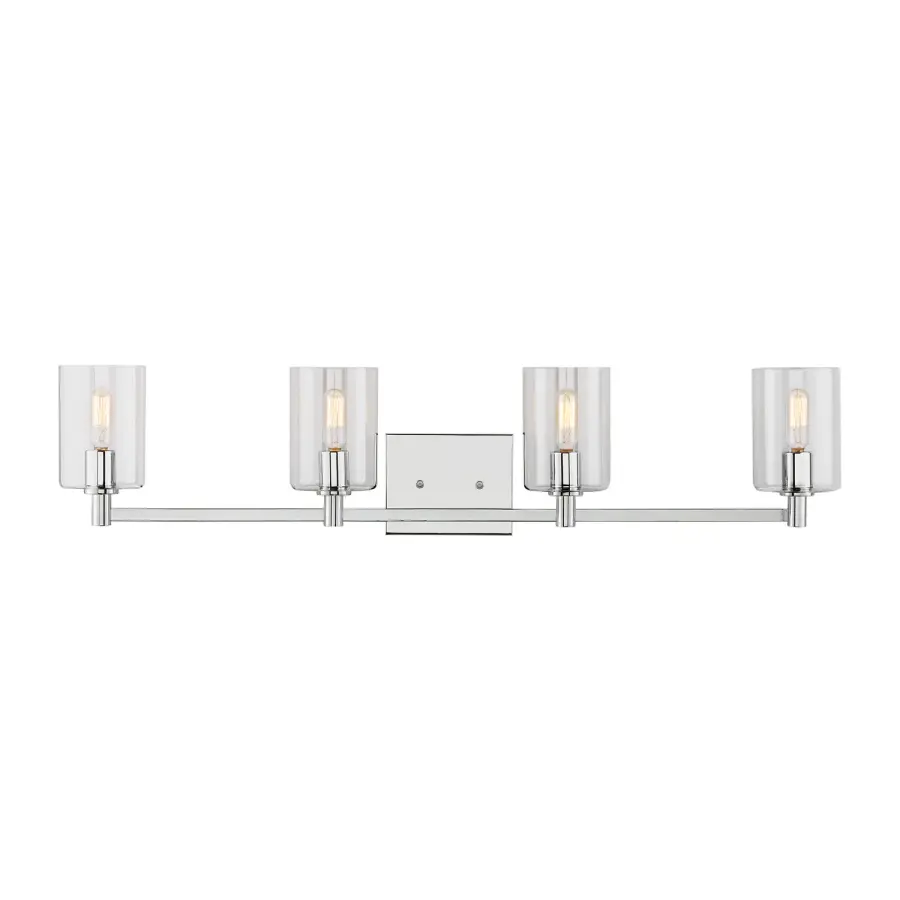 Fullton 4-Light LED Bath Wall Sconce in Chrome