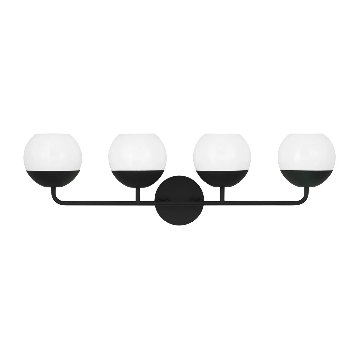 Alvin 4-Light LED Bath Wall Sconce in Midnight Black