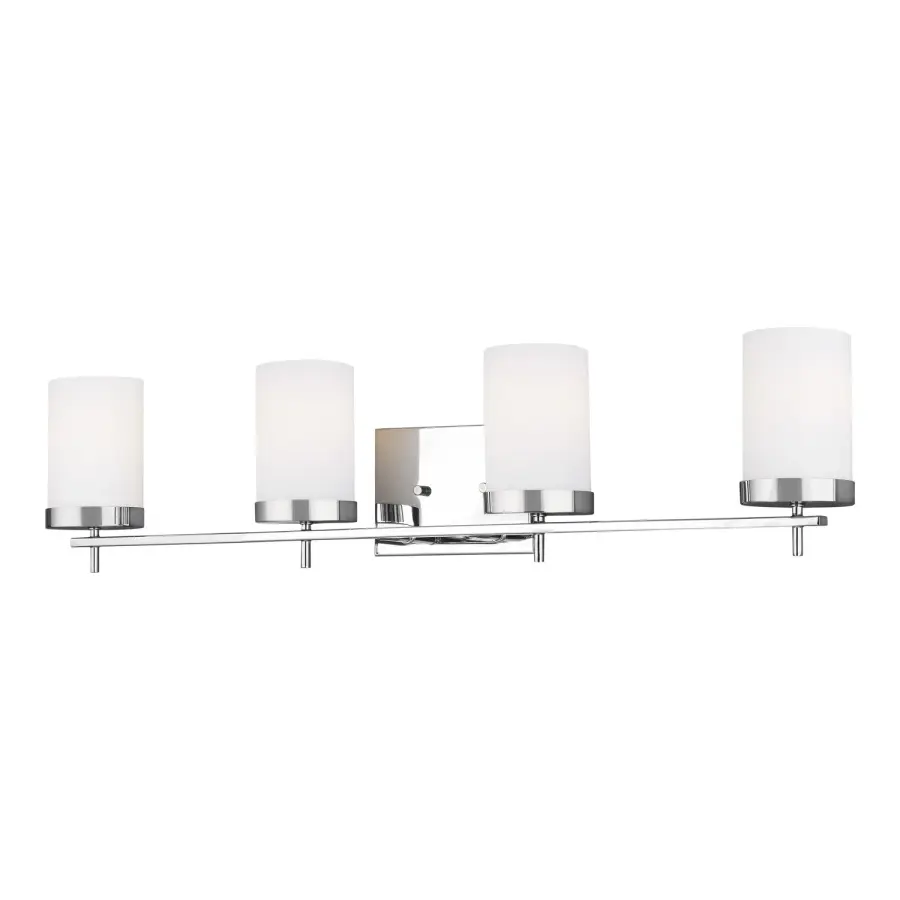 Zire 4-Light Vanity Fixture in Chrome