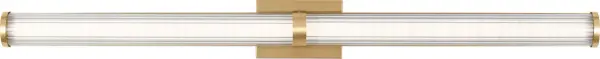 The Syden 48" Bath Light combines transitional elegance with modern functionality. Its satin brass finish and generous width make it ideal for double vanities and spacious bathrooms seeking sophisticated illumination. - alternate view